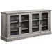 Gray Wash Sideboard with Glass Display Cabinet