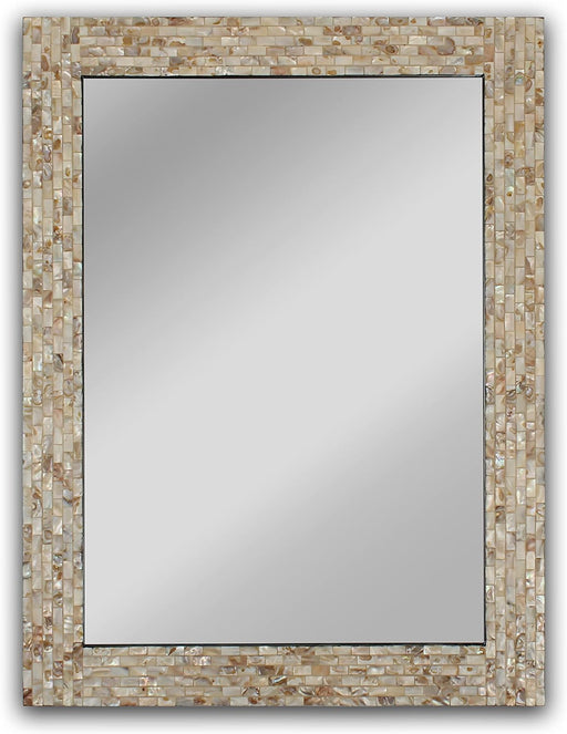 CHLOE'S Reflection Seashell Finish Rectangular Framed Wall Mirror 32" Height