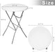 32In Folding Cocktail Table, White