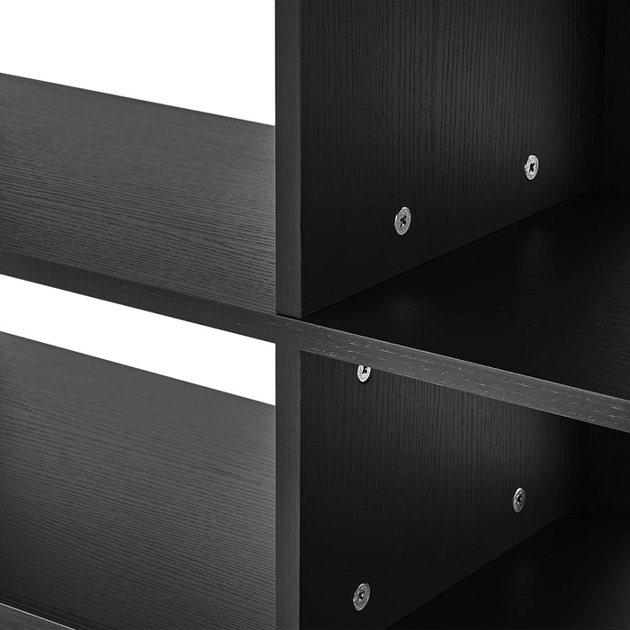 Black TV Stand with Storage Shelves for 50″ TV