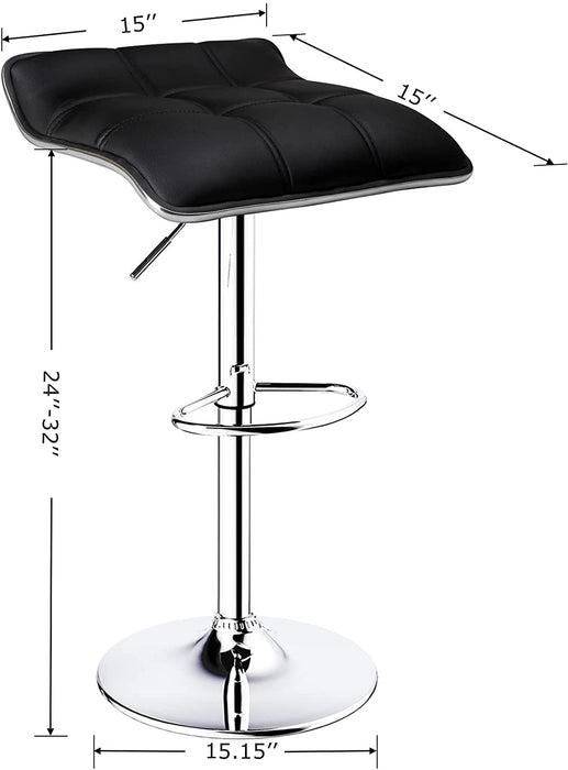 Ergodesign Backless Adjustable Swivel Barstools Set of 2