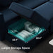 Modular Sleeper Sofa with Storage Chaises Blue