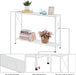 White Industrial Console Table with Shelves