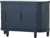 Navy Blue Accent Storage Cabinet with 4 Doors