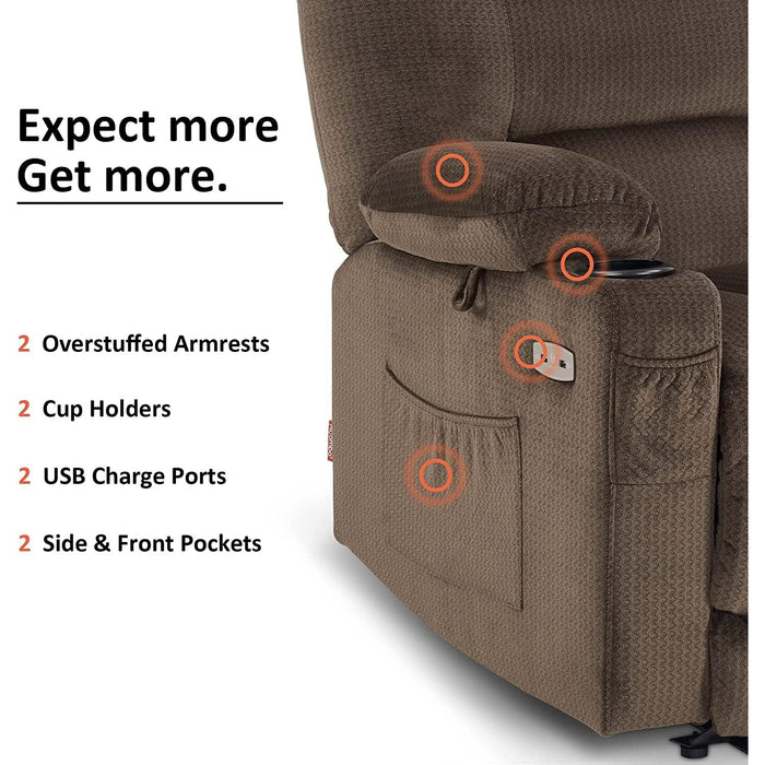 Electric Power Recliner Chair with Heat and Massage