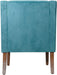 Teal Velvet Swoop Arm Chairs for Living Room