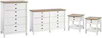 Soft White Bedroom Set with Dresser and Nightstands