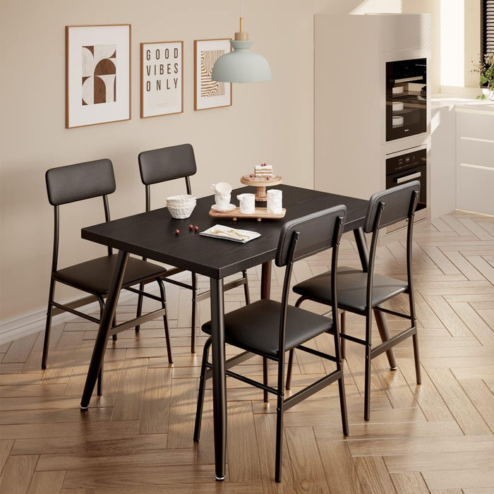 Dining Table Set for 4, Kitchen Dining Table with 4 Chairs