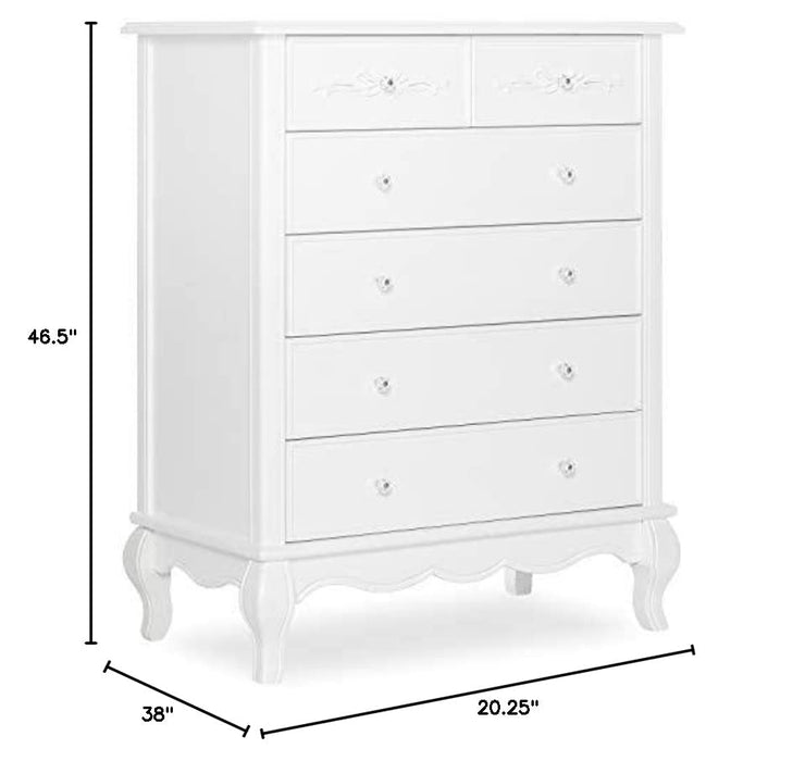 Aurora Frost Tall 6 Drawer Chest