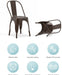 Metal Dining Chair Tolix Style for Indoor/Outdoor Use