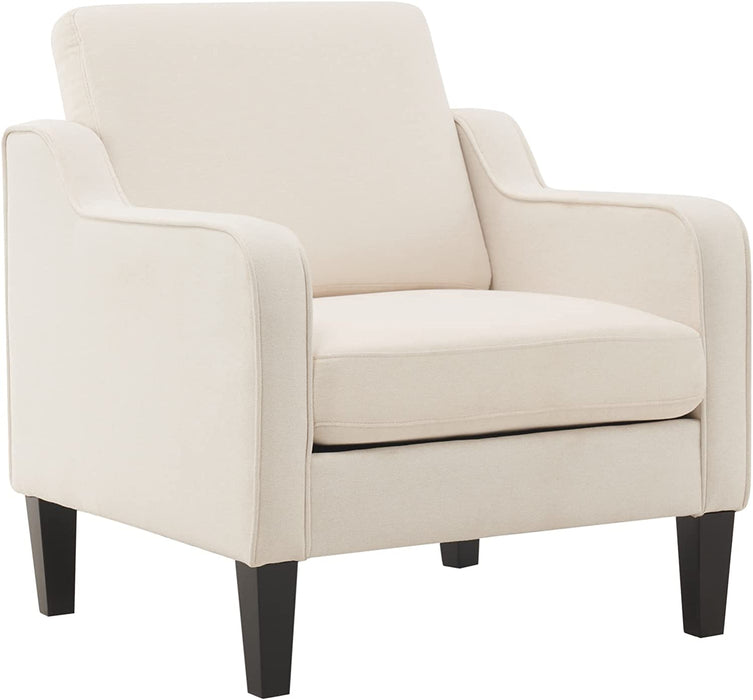 Beige Mid Century Modern Accent Chair