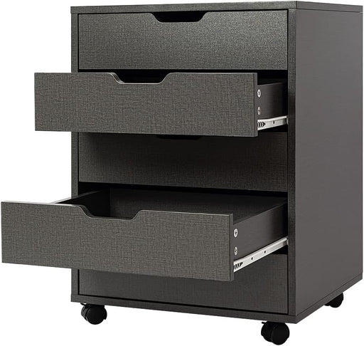Grey Office Drawer with 5 File Cabinets