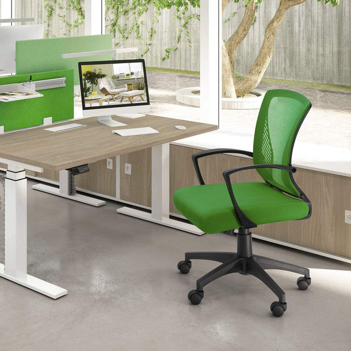 Ergonomic Green Mesh Office Chair with Armrests