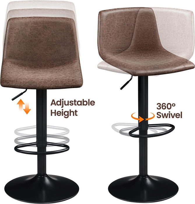 Modern Design PU Leather Barstools, Set of 4