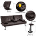 Adjustable Convertible Sofa Bed with Cup Holders