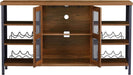 Wine Bar Cabinet with Wine Rack & Cupboard