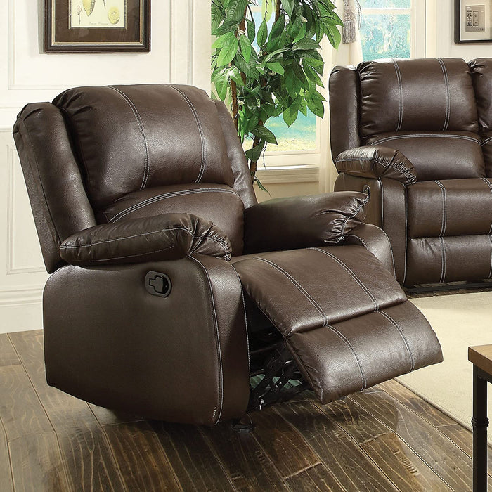 Brown PU Zuriel Rocker Recliner