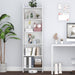 White 6-Tier Bookshelf for Home Display Storage