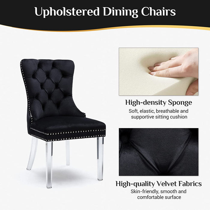 Velvet Dining Chairs Set of 4
