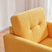 Yellow Mid-Century Accent Chairs Set of 2