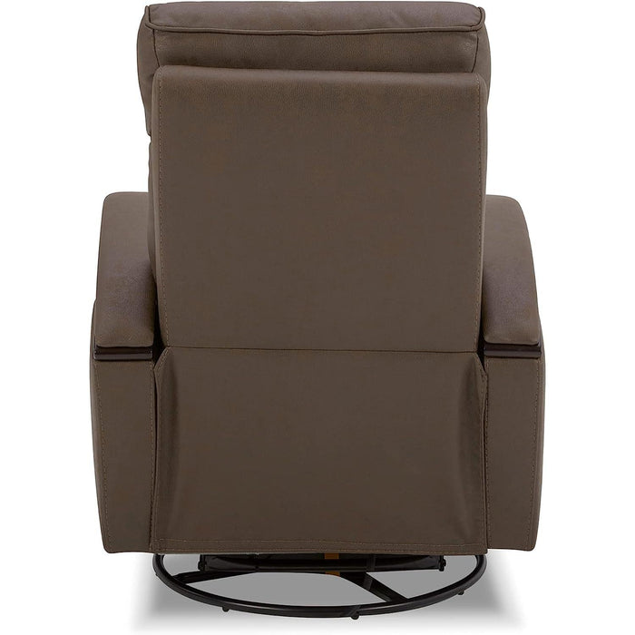 Chocolate Swivel Glider Rocker Recliner with USB Charge