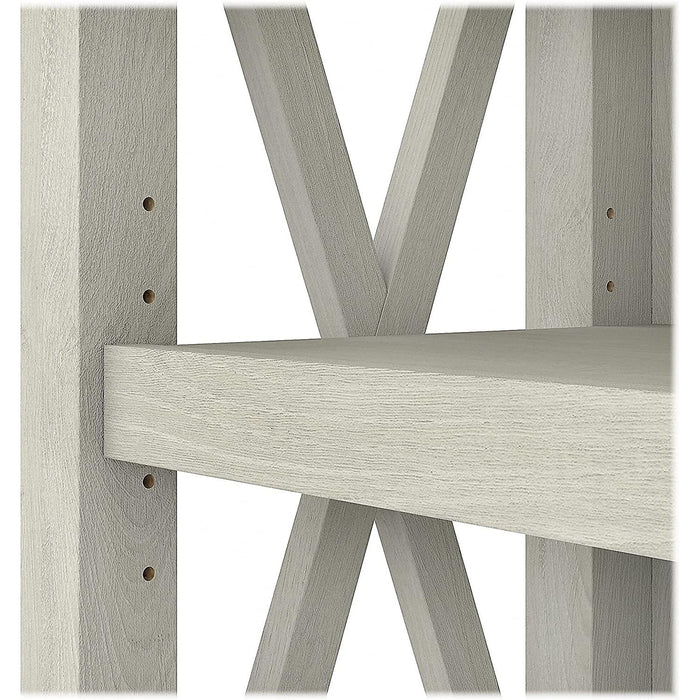 Linen White Oak Bookcase Set by Bush Furniture