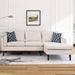 Beige Modern Upholstered L-Shape Sofa