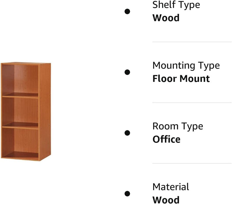 Cherry 3-Shelf Bookcase for Importing