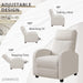 Beige Fabric Recliner Sofa with Thick Cushion