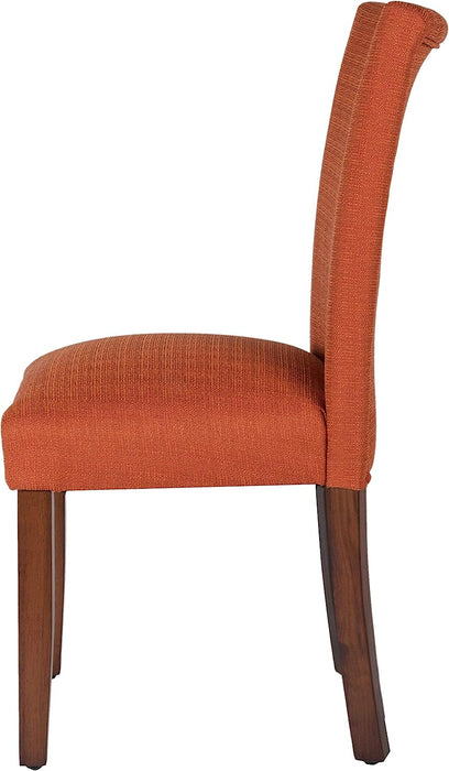 Parsons Upholstered Accent Chair, Orange