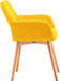 Set of 2 Yellow Modern Accent Dining Chairs