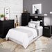 Black Astrid 6 Drawer Tall Chest for Bedroom