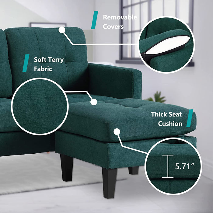 Green Convertible Sectional Sofa Set