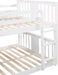 Twin/Full Bunk Bed, Ladder, Guardrail, White