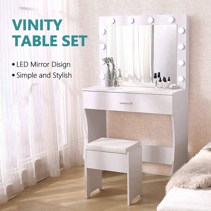 Adjustable Brightness Large Drawer Vanity