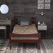 Twin Rustic Wood Platform Bed Frame with Headboard and Footboard