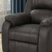 Michelle Gliding Recliner in Slate and Black