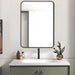 Black Metal Framed Bathroom Wall Mirror