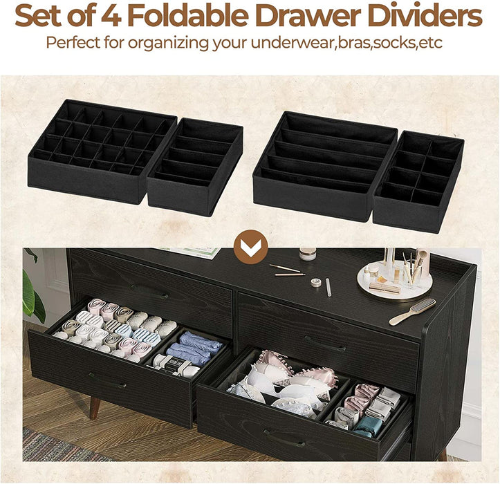 Black 6-Drawer Tool-Free Quick Install Dresser