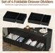 Black 6-Drawer Tool-Free Quick Install Dresser