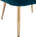 Teal Velvet Accent Chair with Golden Legs