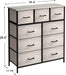 9-Drawer Storage Unit Organizer Chest with Faux Wood Drawers