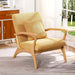 Coarse Linen Accent Chair for Modern Living