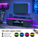 LED TV Stand with Power Outlet & Storage Cabinet