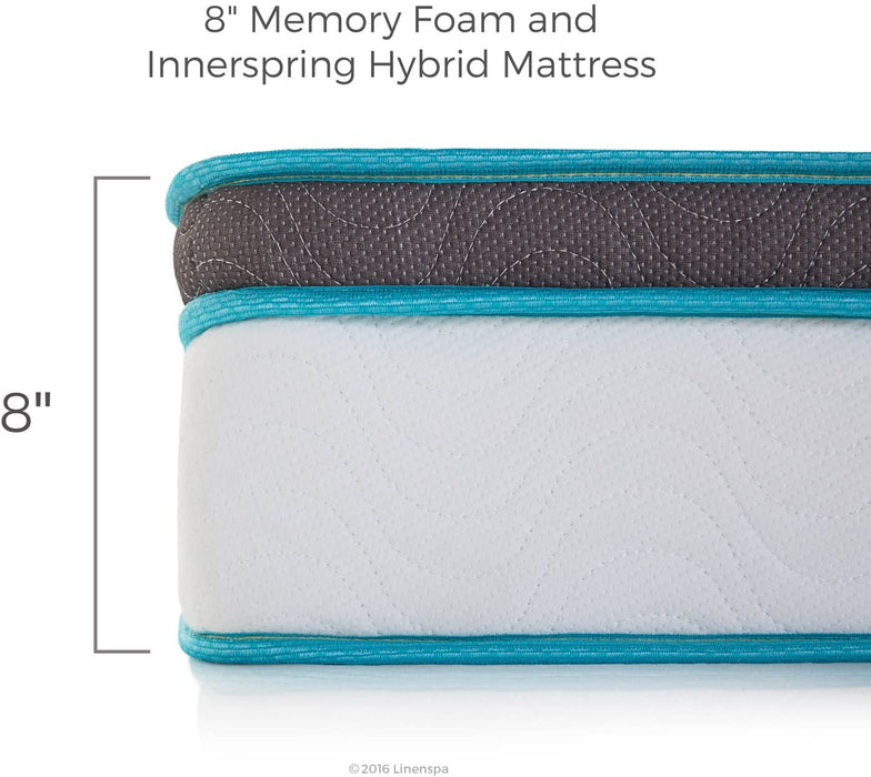 8 Inch Memory Foam and Innerspring Hybrid Mattress – Twin Mattress