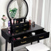 Lighted Makeup Vanity Desk with Cushioned Stool