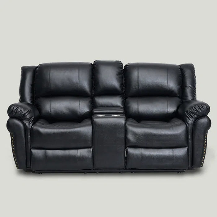 Docile 70.9'' Vegan Leather Reclining Loveseat