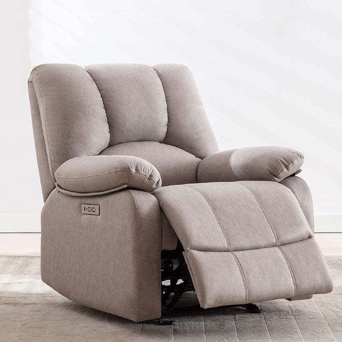 Power Recliner Chair Performance Fabric, Grey