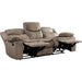Bay Manual Double Reclining Sofa, Brown