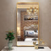 Wall Mirror for Bathroom,60X28 Mirror for Wall with Aluminium and Armoured Glass,Decorative Wall Mirrors for Living Room,Bedroom,Anti-Rust, Shatterproof,Horizontal or Vertical(Gold)